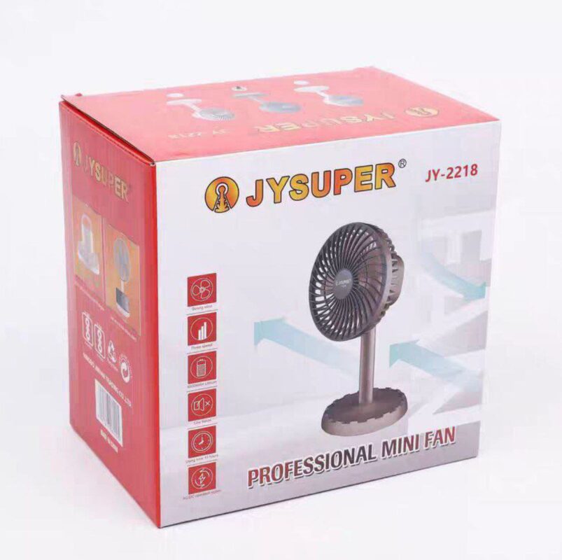 JYsuper JY‑2218 Mini USB Rechargeable Charger Fan